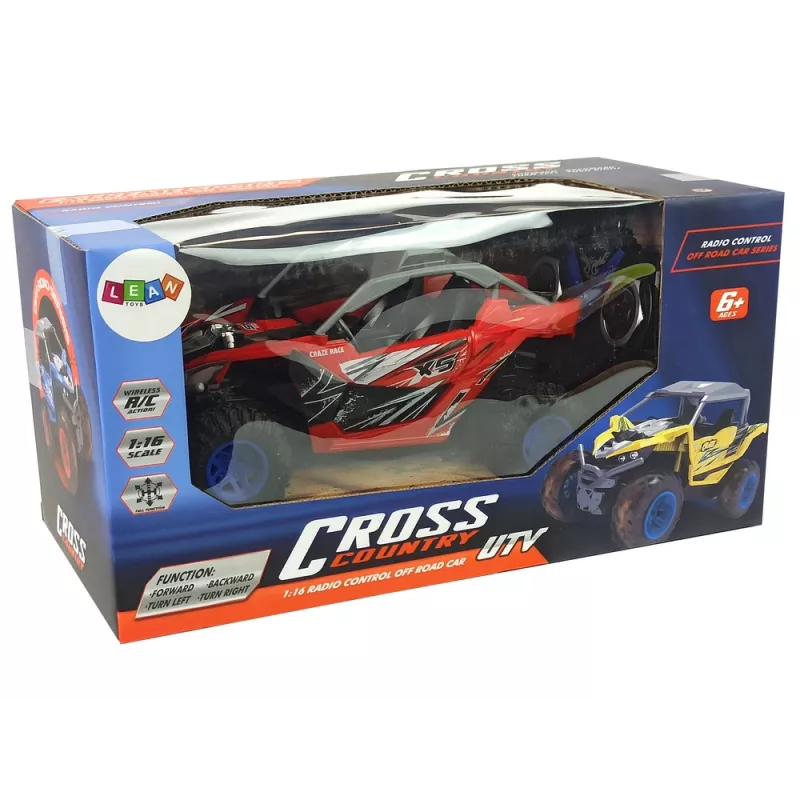 LEAN TOYS Cross Country terreinafstandsbedieningsauto 27 MHz rood