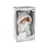 LEAN TOYS schattige babypop grijs kokarde