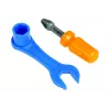 LEAN TOYS Afneembare trein met gereedschap en figuren