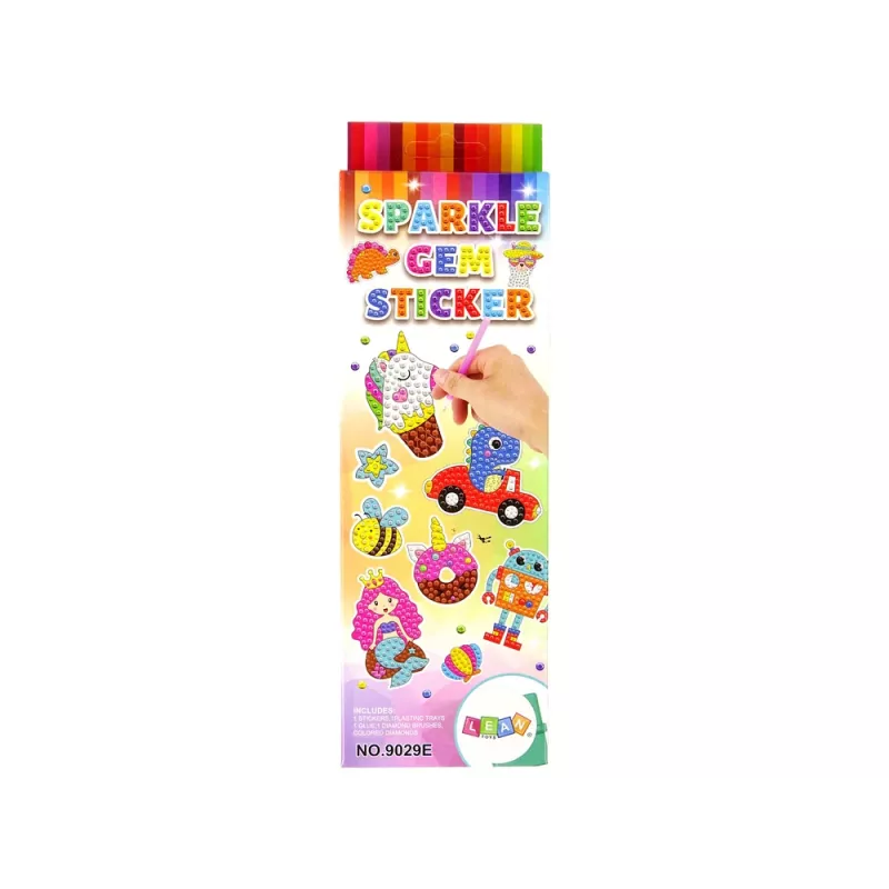 LEAN TOYS diamantborduur sticker set zeewereld dieren mozaïek