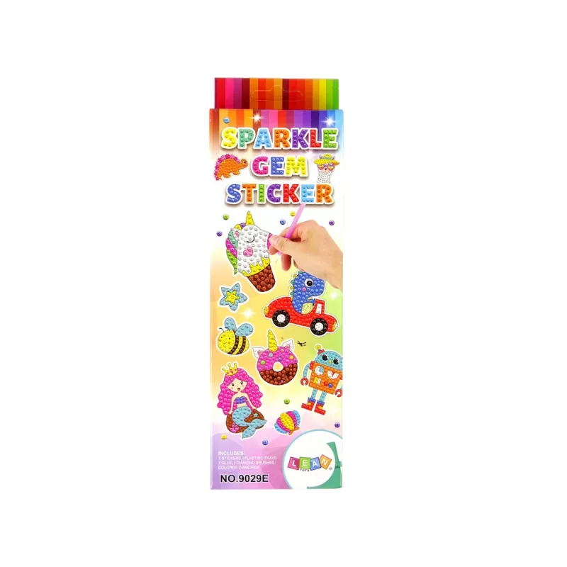 LEAN TOYS diamantborduur sticker set ruimte astronaut mozaïek