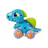 LEAN TOYS Dinosaurus op wielen blauwe figuur