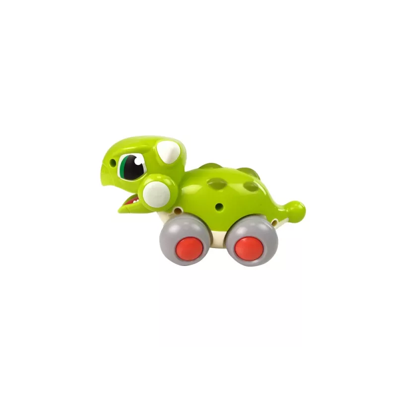 LEAN TOYS Dinosaurus op wielen groene figuur