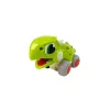 LEAN TOYS Dinosaurus op wielen groene figuur