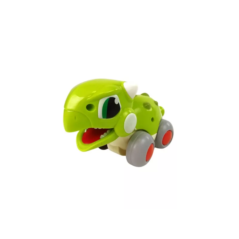 LEAN TOYS Dinosaurus op wielen groene figuur