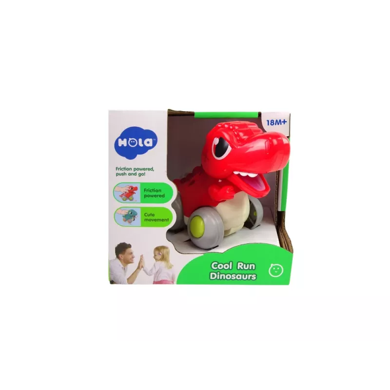 LEAN TOYS Dinosaurus op wielen T-Rex rode figuur