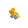 LEAN TOYS Dinosaurus op wielen gele Triceratops figuur