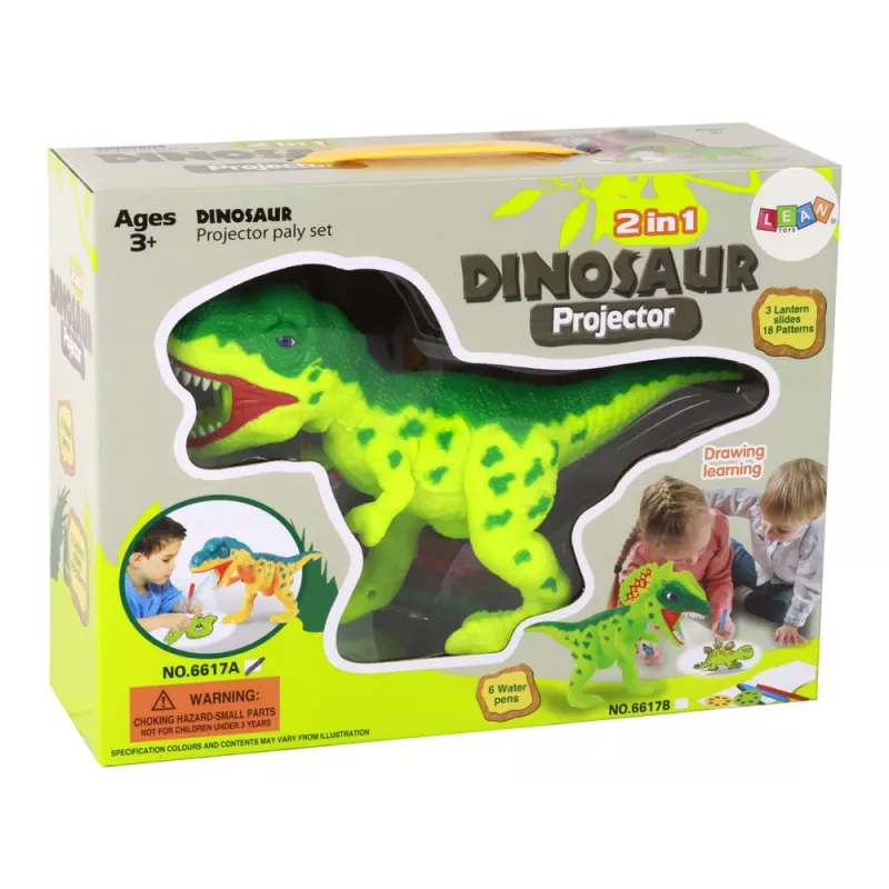LEAN TOYS dinosaurusprojector met stiften & sjablonen