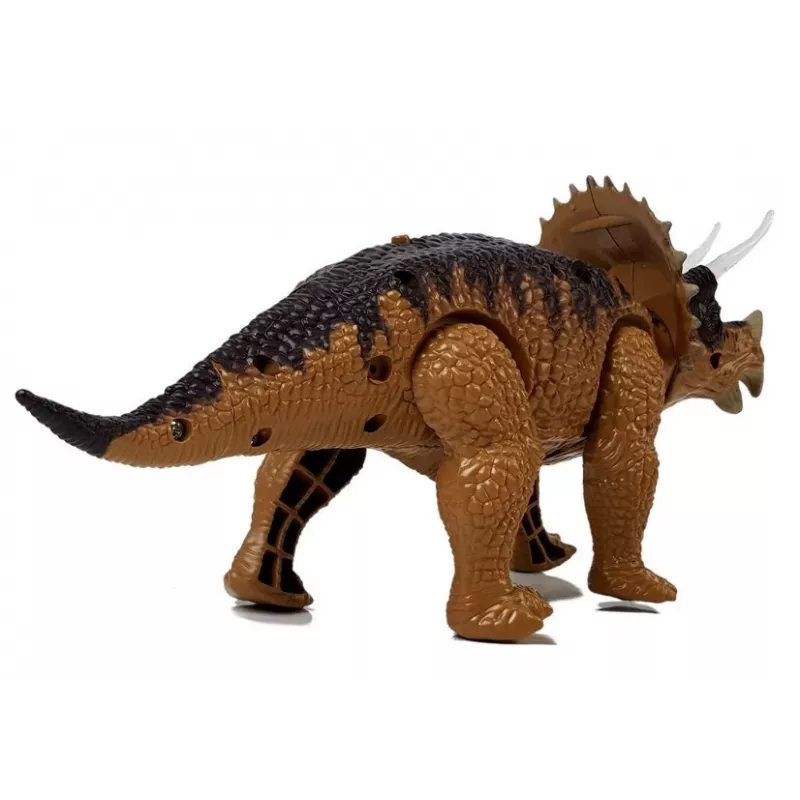 LEAN TOYS dinosaurus triceratops op batterijen geel