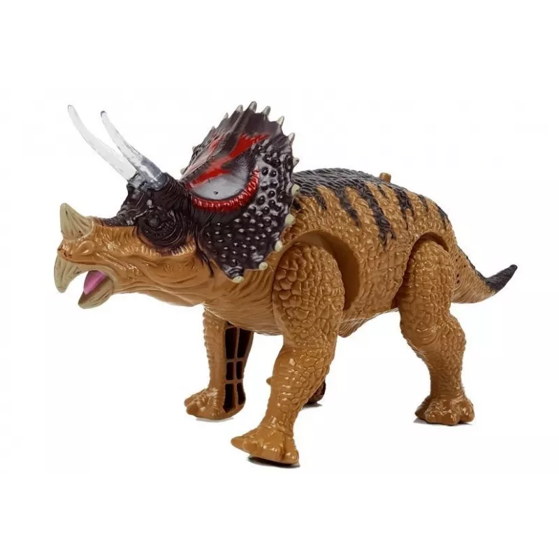 LEAN TOYS dinosaurus triceratops op batterijen geel