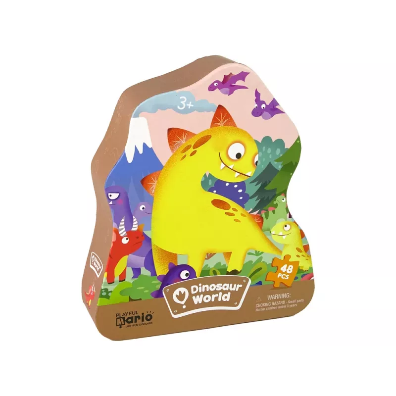 LEAN TOYS Dinosaurus Vulkaan Puzzel 48 stuks