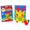 LEAN TOYS DIY gekleurde mozaïek kerstrendier opzetset