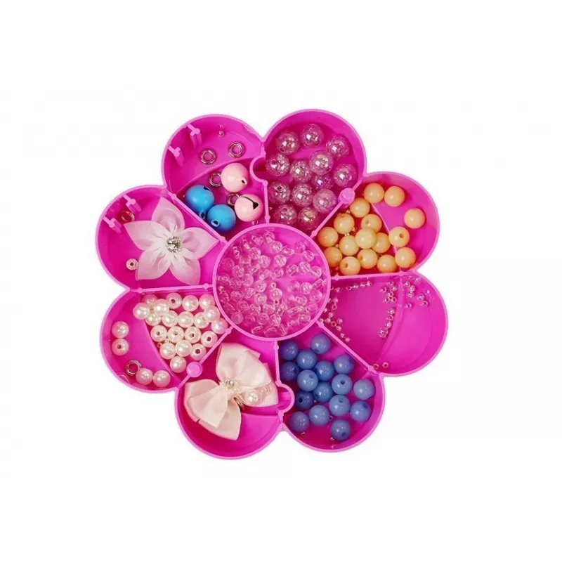 LEAN TOYS DIY sieraden kralenset opvouwbaar spiegeldoosje