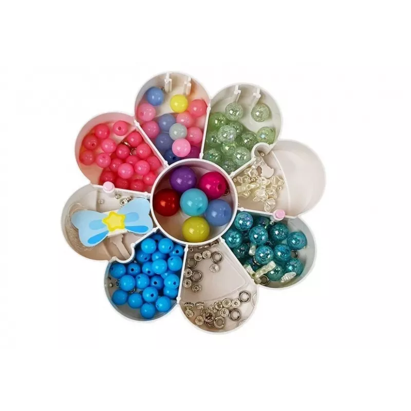 LEAN TOYS DIY sieraden kralenset opvouwbaar spiegeldoosje