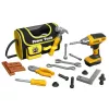 LEAN TOYS DIY kit gereedschapstas voor accuboormachine, 600D polyester, zwart met rode accenten