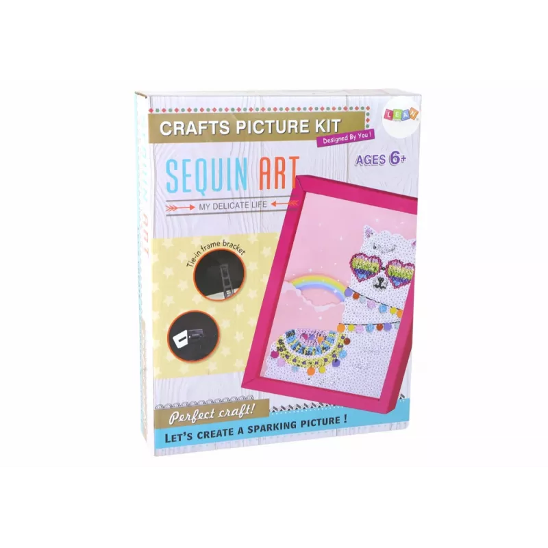 LEAN TOYS DIY set pailletten hoge hakken uilenframe bont