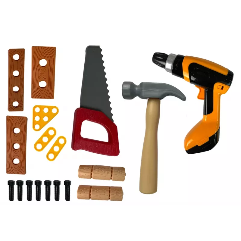 LEAN TOYS DIY werkplaatsset gereedschapsboor