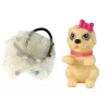 LEAN TOYS Pop voor kinderen Emily met hond lang haar