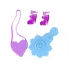 LEAN TOYS Pop met lang haar en schilderkleed