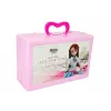 LEAN TOYS poppen model set met kleding, aankleedkleren en sieraden in koffer