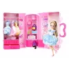 LEAN TOYS poppen model set met kleding, aankleedkleren en sieraden in koffer