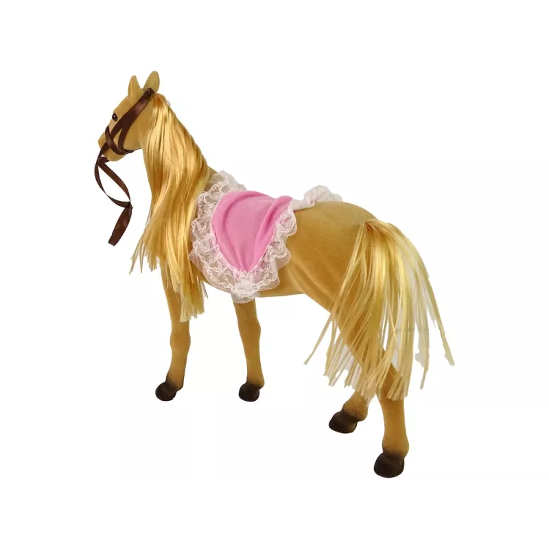 LEAN TOYS Ruiterpop met bruine pony