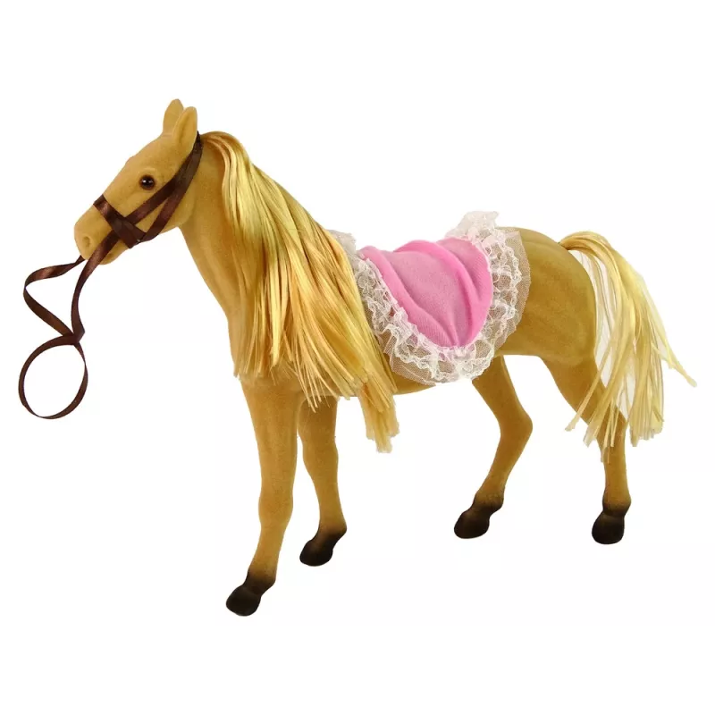 LEAN TOYS Ruiterpop met bruine pony