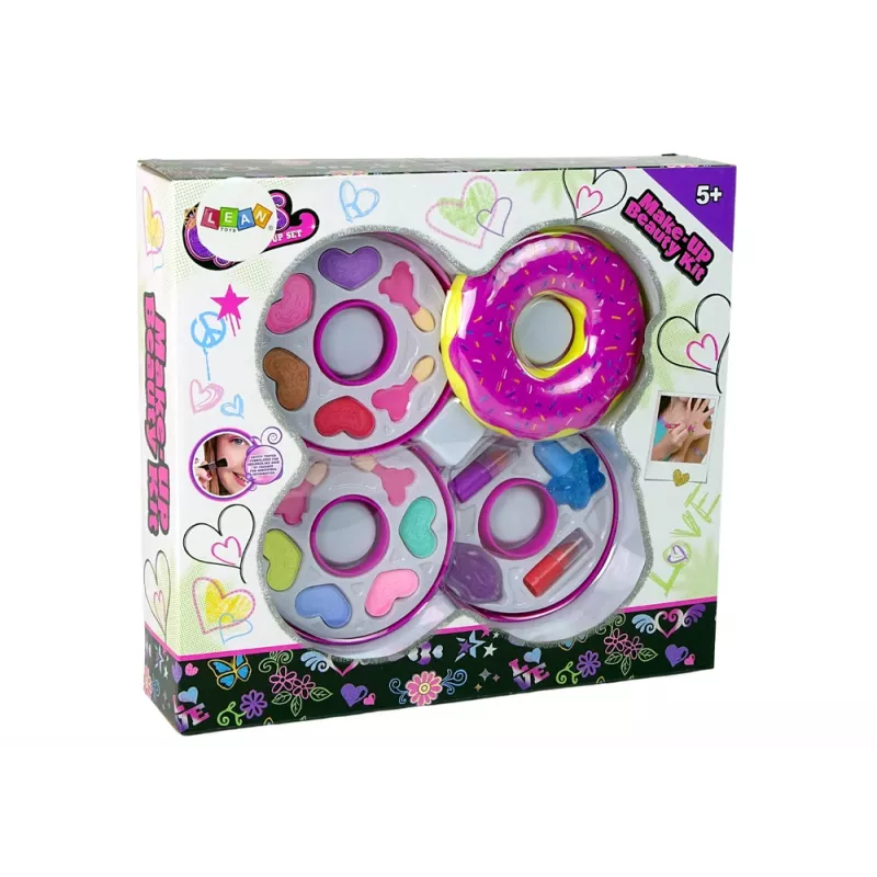 LEAN TOYS donut oogschaduw-lippenstiftpalet voor kinderen