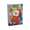 LEAN TOYS dubbelzijdig bord met krijtstiften, standaard en projector voor afbeeldingen, rood