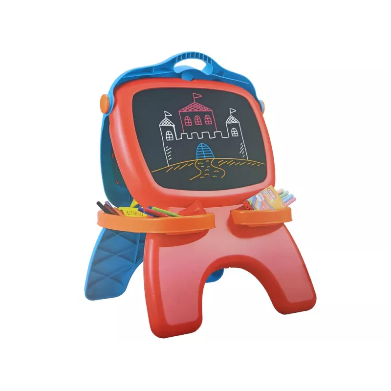 LEAN TOYS dubbelzijdig magnetisch krijtbord met blauwe en rode sjablonen