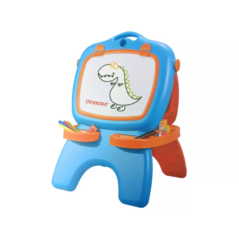 LEAN TOYS dubbelzijdig magnetisch krijtbord met blauwe en rode sjablonen