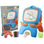 LEAN TOYS dubbelzijdig magnetisch krijtbord met blauwe en rode sjablonen