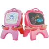 LEAN TOYS dubbelzijdig magnetisch krijtbord roze sjablonen