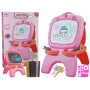 LEAN TOYS dubbelzijdig magnetisch krijtbord roze sjablonen