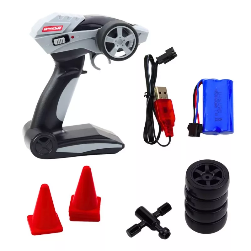 LEAN TOYS drift car racing RC rood zwart 30km/h 1:16