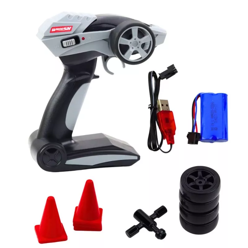 LEAN TOYS Drift Car RC zwart carbon 30 km/h 1:16