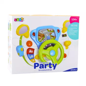 LEAN TOYS rijsimulator educatief stuurwiel met interactieve geluiden en lichten