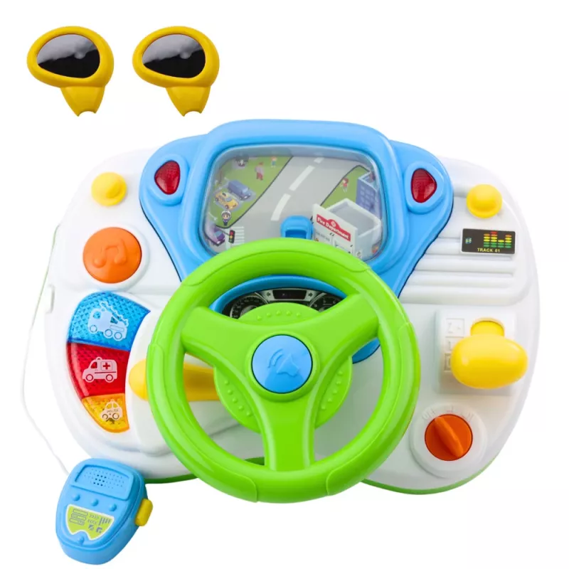 LEAN TOYS rijsimulator educatief stuurwiel met interactieve geluiden en lichten