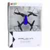 LEAN TOYS drone zesassig gyroscoop LED-lichten 360°-rotatie blauw