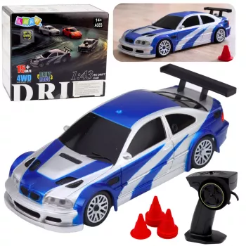 LEAN TOYS E46 Op afstand bestuurbare drift-sportwagen RC Pylonen 15 km/h 1:43