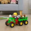LEAN TOYS educatieve interactieve tractor voor peuters met dieren, licht en geluid