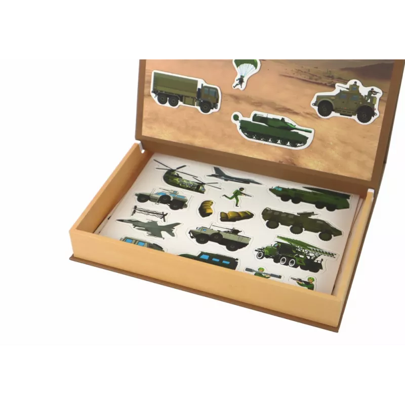 LEAN TOYS educatieve magneetpuzzelset - landoorlog-thema