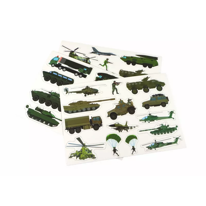 LEAN TOYS educatieve magneetpuzzelset - landoorlog-thema