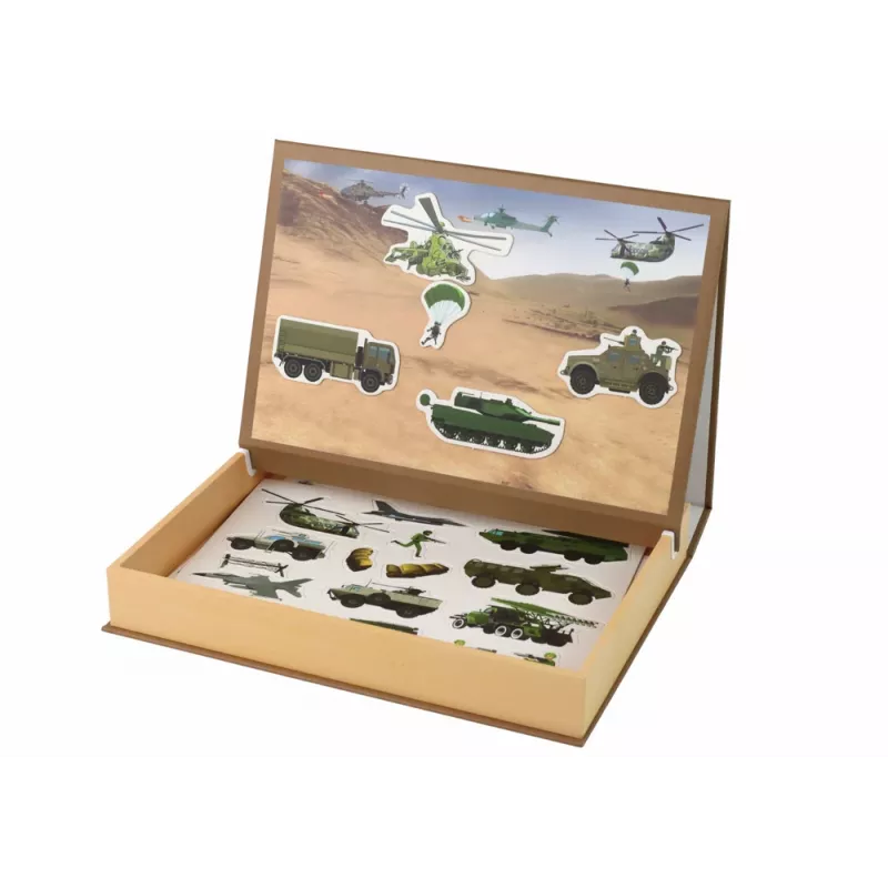 LEAN TOYS educatieve magneetpuzzelset - landoorlog-thema