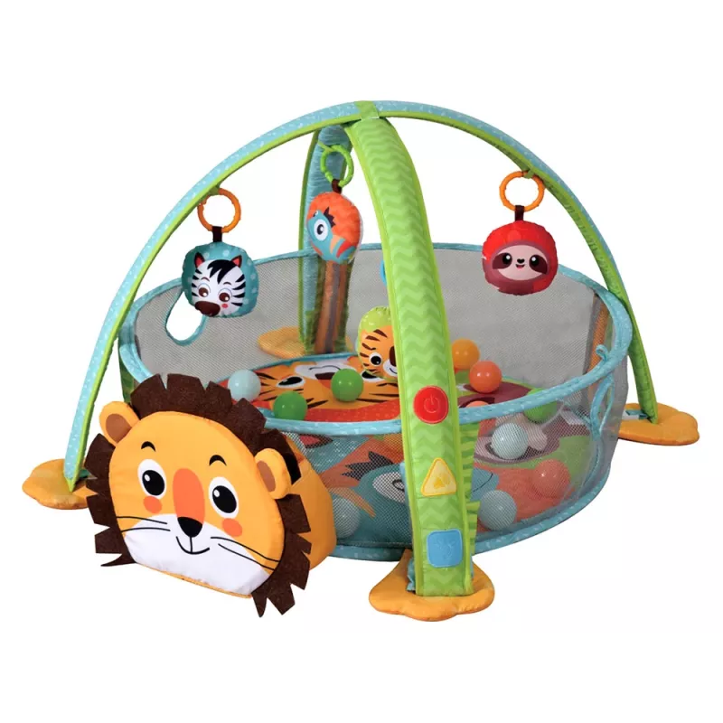 LEAN TOYS leermat leeuwenbox met ballen voor baby's