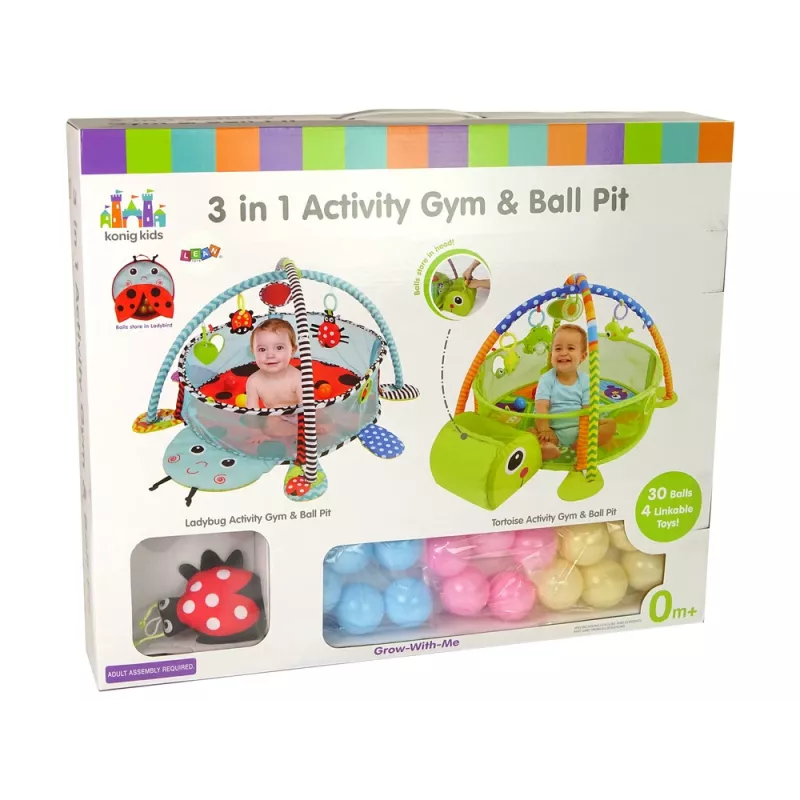 LEAN TOYS leermat met schildpadbox ballen voor baby's