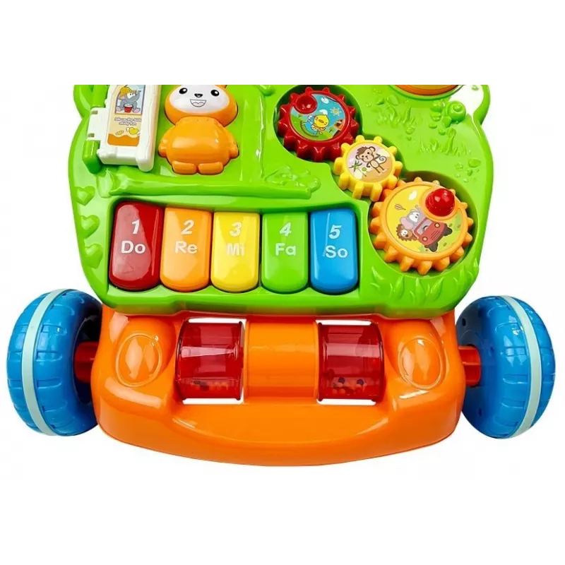 LEAN TOYS leer-loopwagen voor baby's met piano