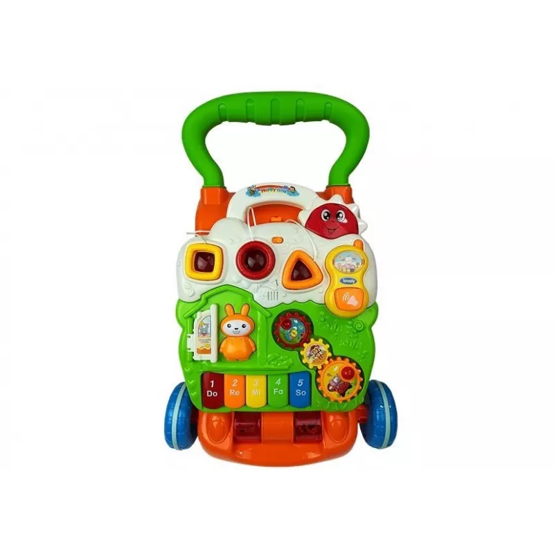 LEAN TOYS leer-loopwagen voor baby's met piano