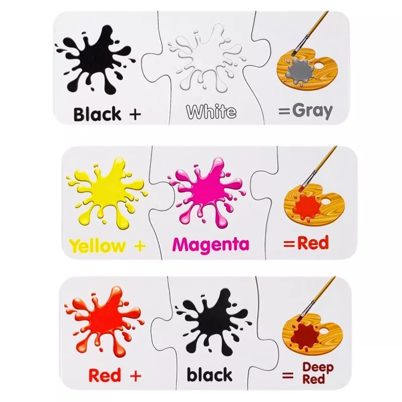 LEAN TOYS leerpuzzel kleuren in het Engels 10 verbindingen