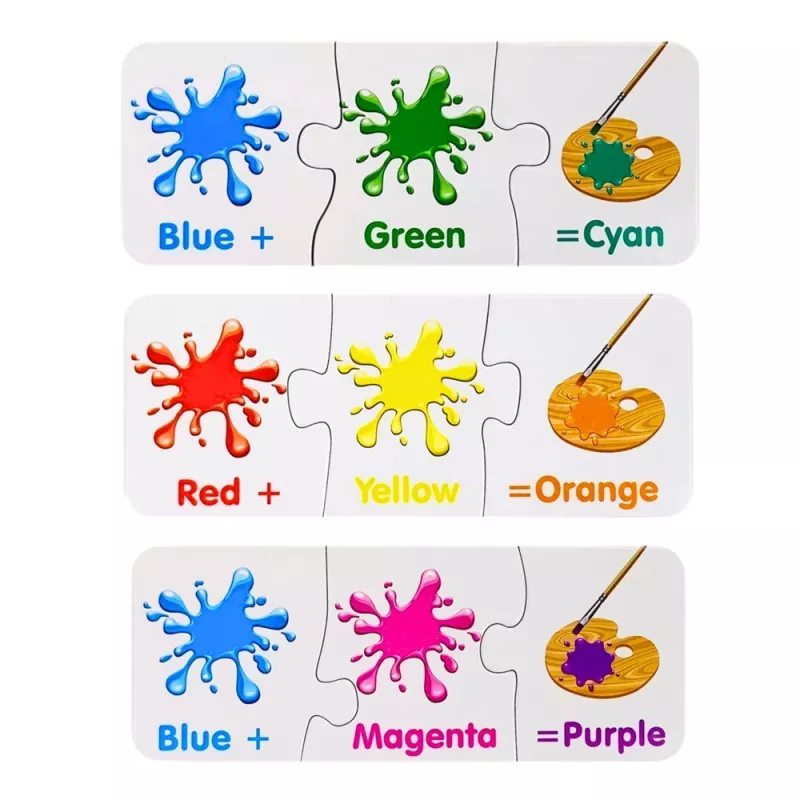 LEAN TOYS leerpuzzel kleuren in het Engels 10 verbindingen